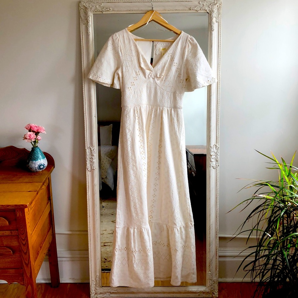 Anthropologie Maeve Rochelle Eyelet Dress